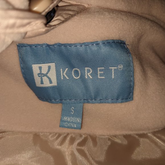 KORET WOMEN'S WINTER COAT & VEST Small S Light Pink Jacket Fleece Soft Warm - Picture 3 of 9